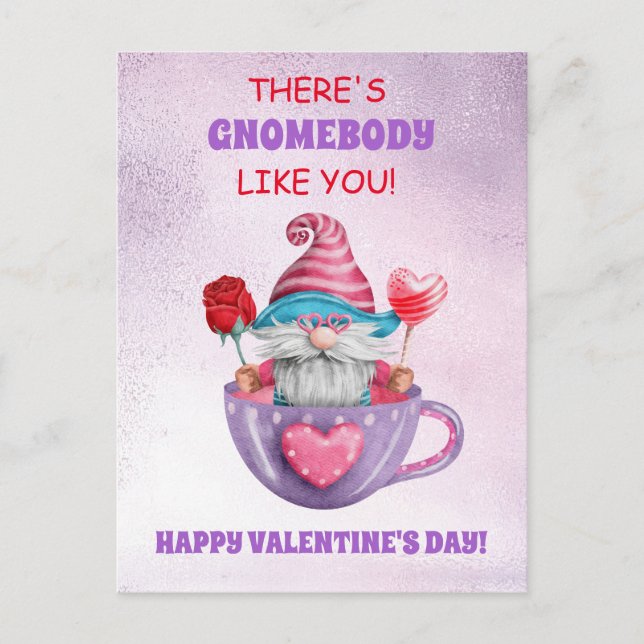 Postal Hay Gnomebody como tu el día de San Valentín (Anverso)