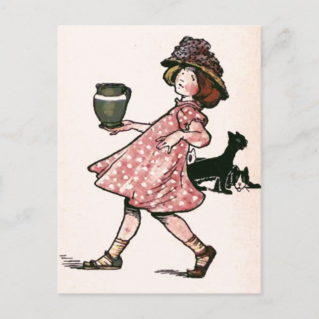 Postal "Hay muchos errores....Ilustracion vintage (Anverso)