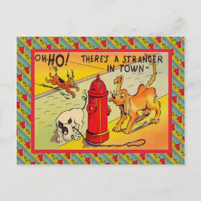 Postal Hay un extraño en la ciudad (Anverso)