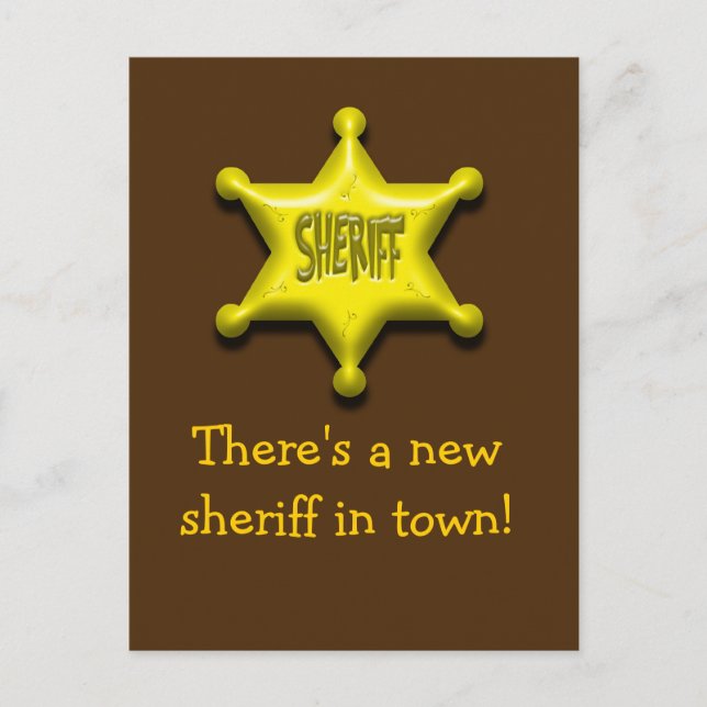 Postal ¡Hay un nuevo sheriff en la ciudad! (Anverso)