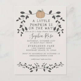 Postal Hay una pequeña calabaza en camino de la ducha neu