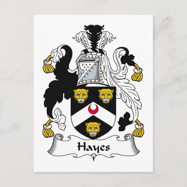 Postal Hayes Family Crest (Anverso)