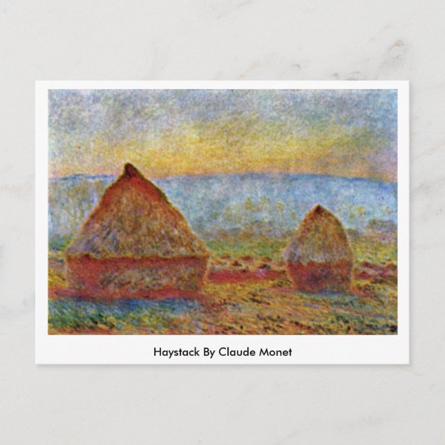 Postal Haystack De Claude Monet (Anverso)