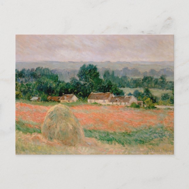 Postal Haystack en Giverny - Claude Monet - 1886 (Anverso)