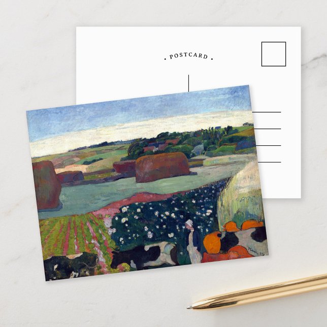 Postal Haystacks de Bretaña | Paul Gauguin (Subido por el creador)