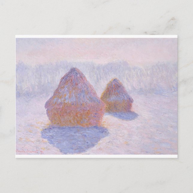 Postal Haystacks de Claude Monet (Anverso)
