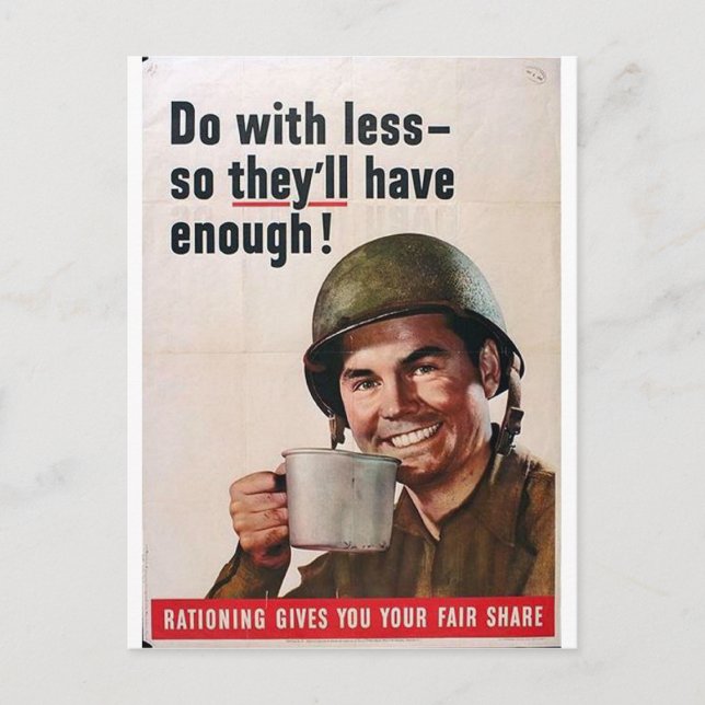 Postal ¡Haz con menos! (Anverso)