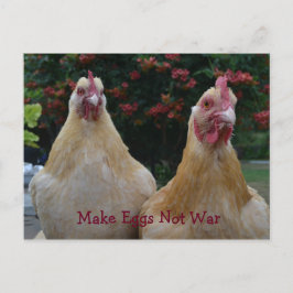 Postal Haz Huevos No Guerra... Buff Orpington Hens Postca