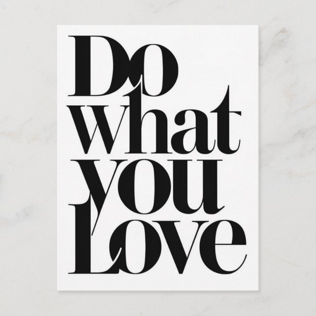 Postal haz lo que amas (Anverso)