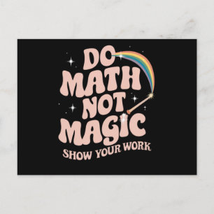 Postal Haz Matemáticas No Magia Divertido Profesor de Mat