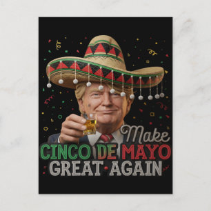Postal Haz que el Cinco de Mayo sea Grande de Nuevo-Mujer