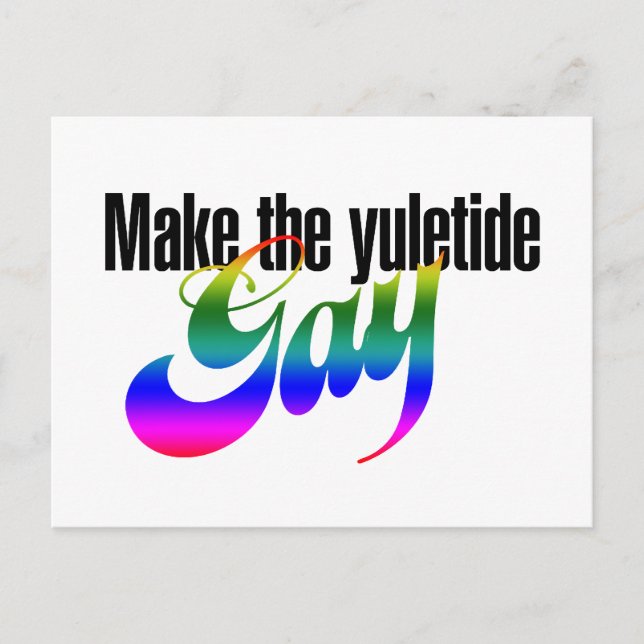Postal Haz que la yuletide GAY (Anverso)