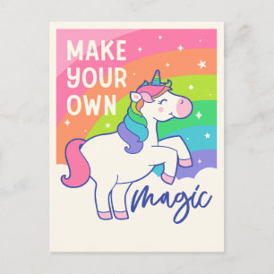 Postal Haz Tu Propia Magia   Cute Unicorn