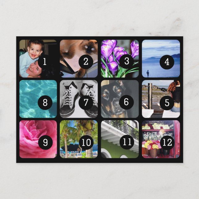 Postal Haz tu propio envío de 12 fotos (Anverso)