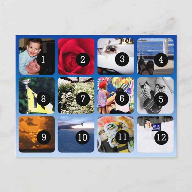 Postal Haz tu propio envío de 12 fotos (Anverso)