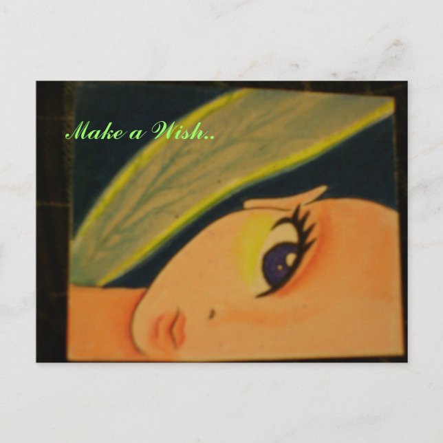 Postal Haz un deseo. (Anverso)