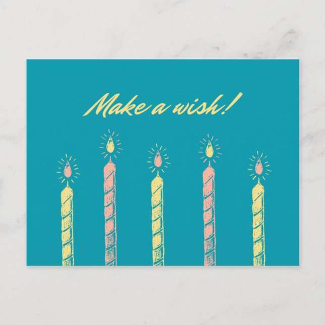 Postal ¡Haz un deseo! Eres una luz para el mundo (Anverso)