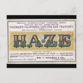 Postal Haze Clipper barco de vela 1900