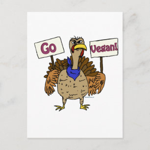 Postal Hazte Vegano - Hablando de Pavo