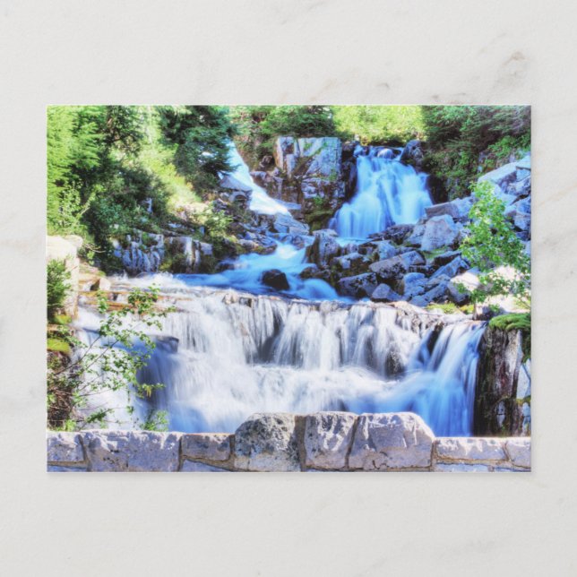 Postal HDR con cascada inclinada (Anverso)