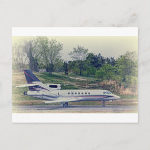Postal HDRBlackTailPlaneRedStripesOnRunway-.jpg
