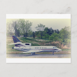 Postal HDRBlackTailPlaneRedStripesOnRunway-.jpg