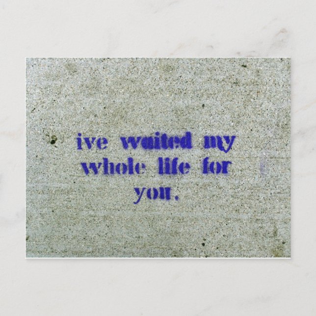 Postal He esperado toda mi vida por ti (Anverso)