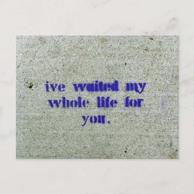 Postal He esperado toda mi vida por ti (Anverso)