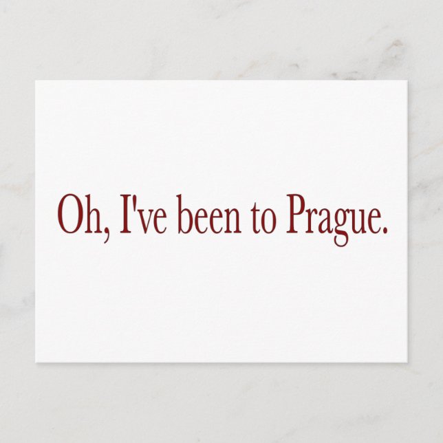 Postal He Estado En Praga (Anverso)