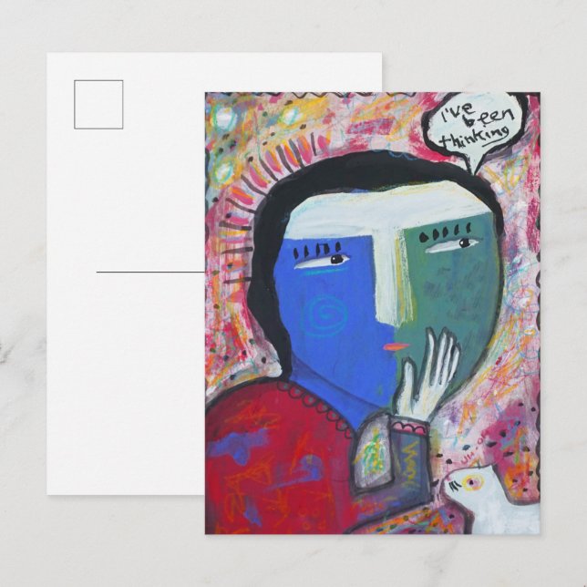 Postal He estado pensando (Anverso / Reverso)