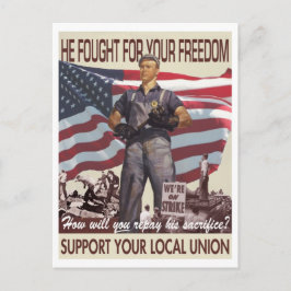 Postal He Fought For Your Freedom -- Pro-Union Postcard
