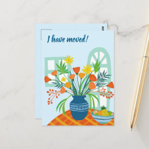 Postal HE MOVIDO Floral Bouquet Nueva Cuta De Dirección D