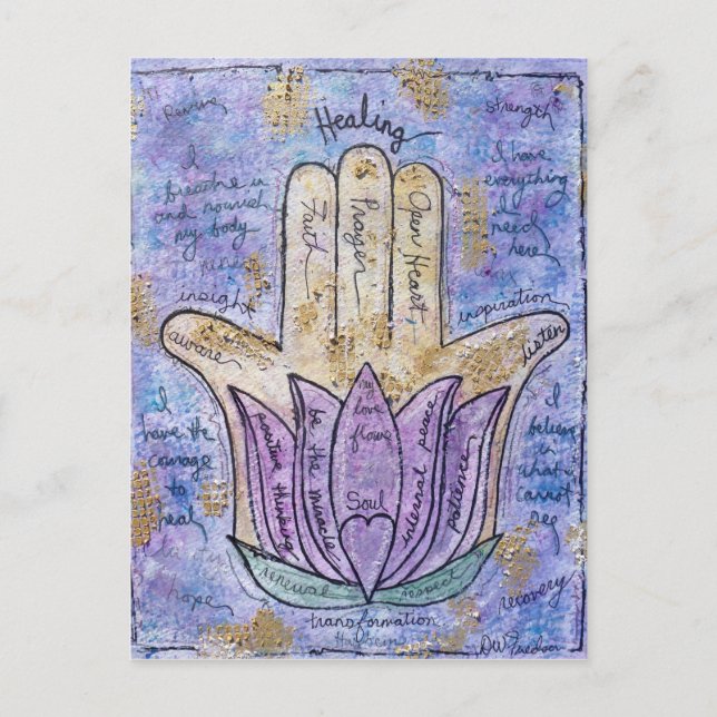 Postal Healing Hamsa (Anverso)