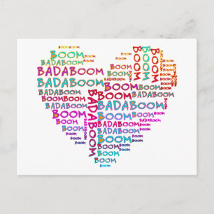 Postal Heart Badaboom hacer su propio fondo