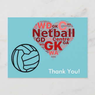 Postal Heart Design Netball Gracias