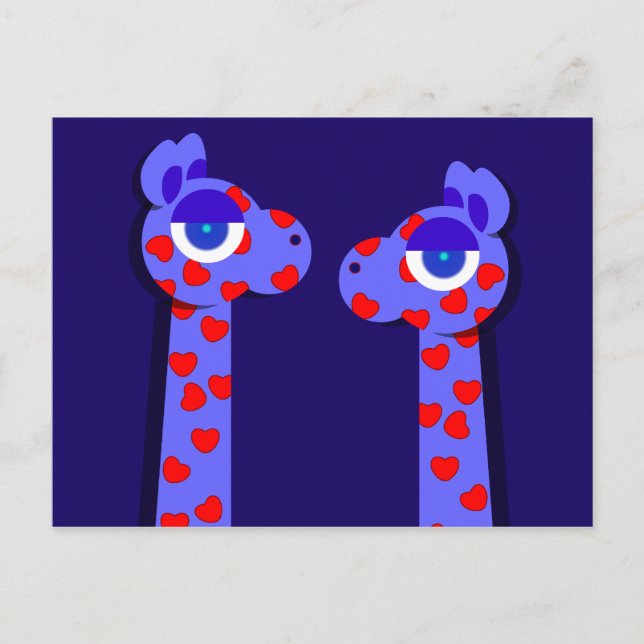postal HEART GIRAFFE (Anverso)