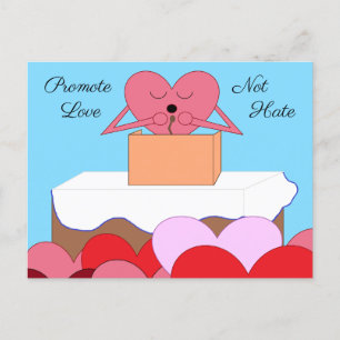 Postal Heart Giving a Speech About Love:
