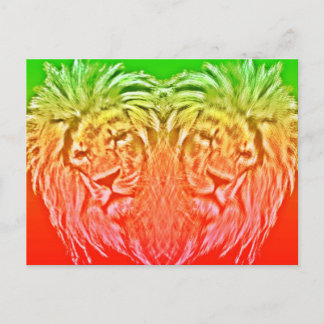 POSTAL HEART LION RASTA