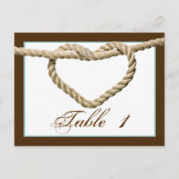 Heart Love Knot Western Boda número de tabla