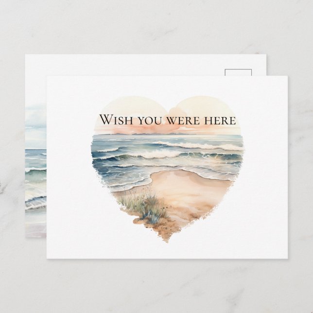 Postal Heart Ocean Beach (Anverso / Reverso)