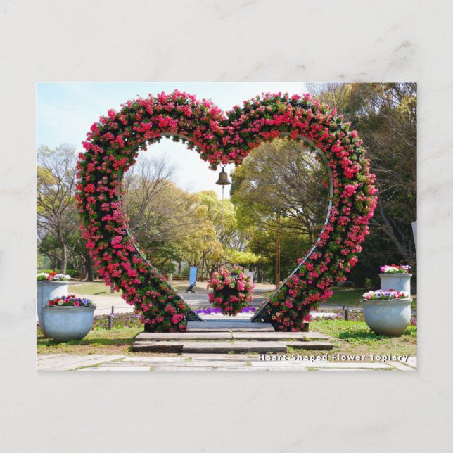 Postal Heart-Shaped Flower Topiary (Anverso)