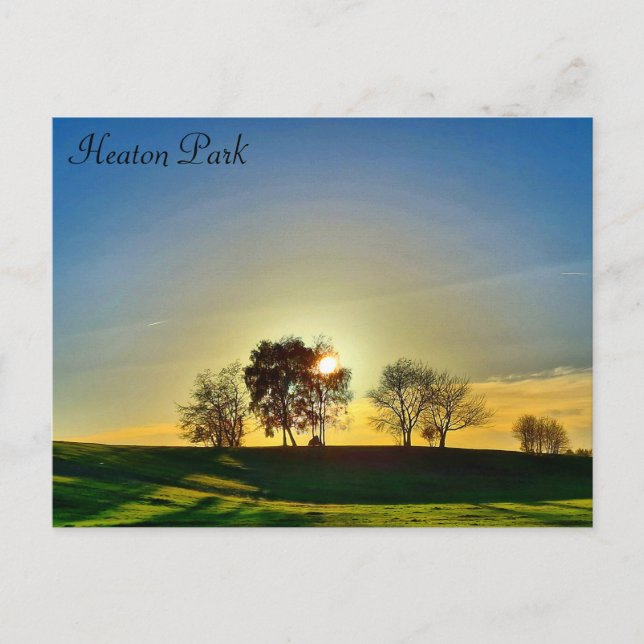 Postal Heaton Park Sunset (Anverso)
