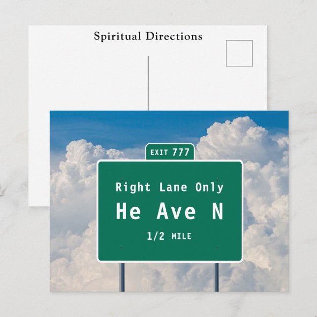 Postal Heaven Spiritual Directions Freeway Exit Travel (Anverso / Reverso)