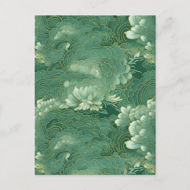 Postal Heavenly Jade Chiyogami (Anverso)