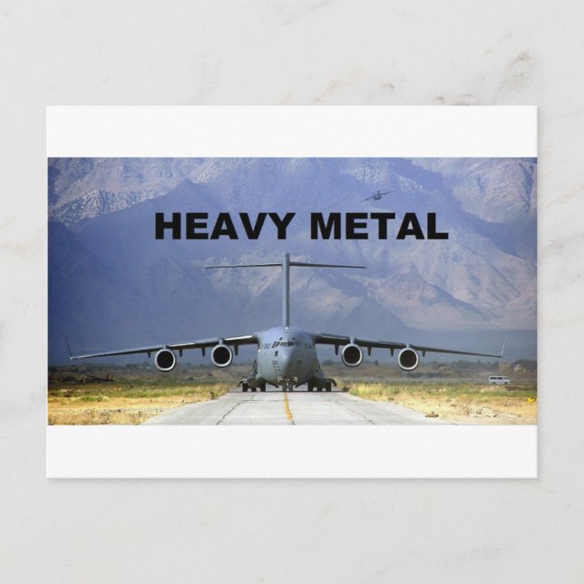 Postal heavy metal plana (Anverso)