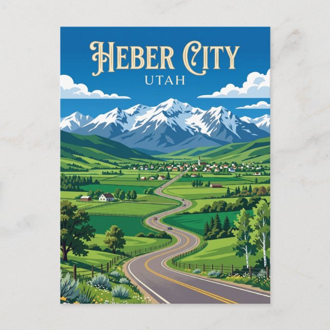 Postal Heber City EE. UU. (Anverso)