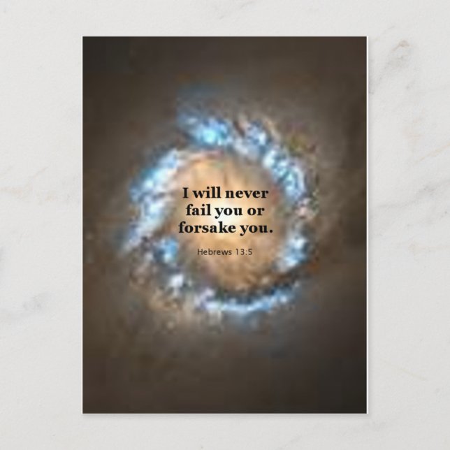 Postal Hebreos 13:5 (Anverso)