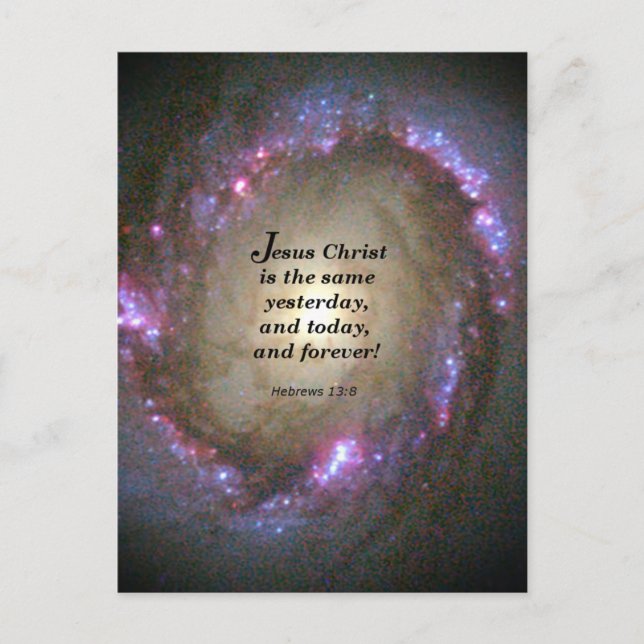 Postal Hebreos 13:8 (Anverso)