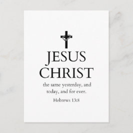Postal Hebreos 13:8 KJV Jesucristo Siempre Versículo Bíbl
