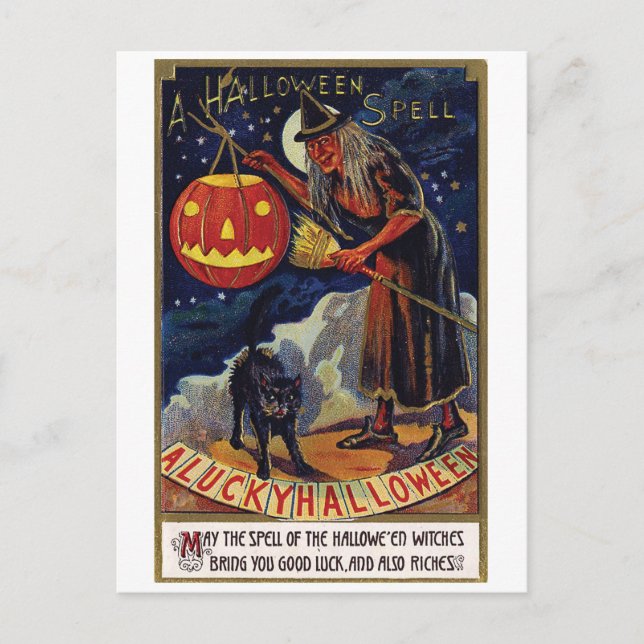 Postal hechizo de Halloween (Anverso)